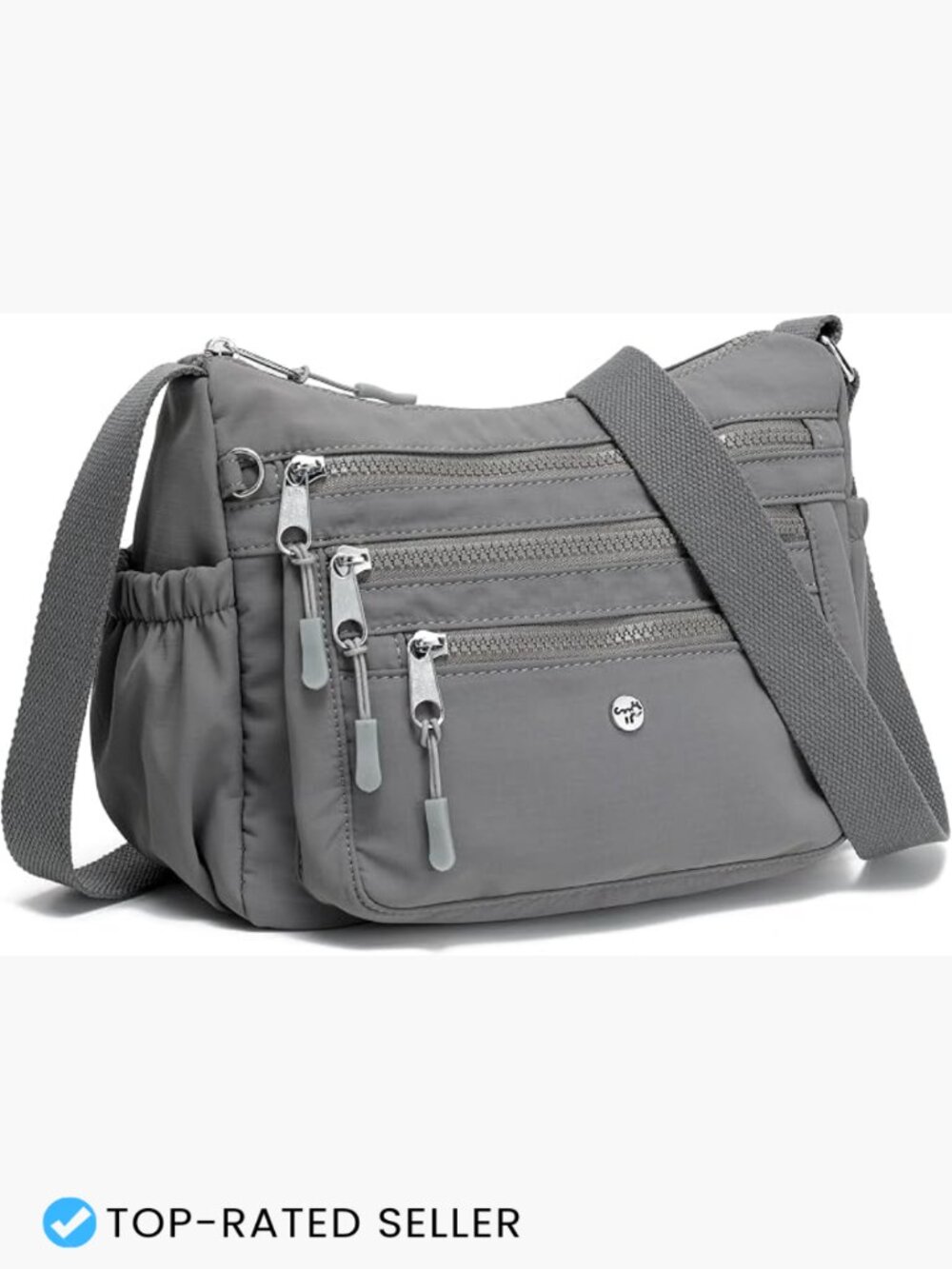 Nylon Crossbody Bag Multi Pocket Lightweight Everyday Travel Purse Adjustable